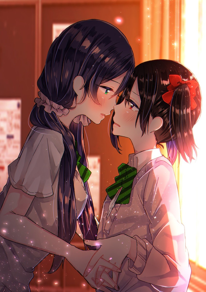 tojo nozomi and yazawa nico (love live! and 1 more) drawn by bjcrk453