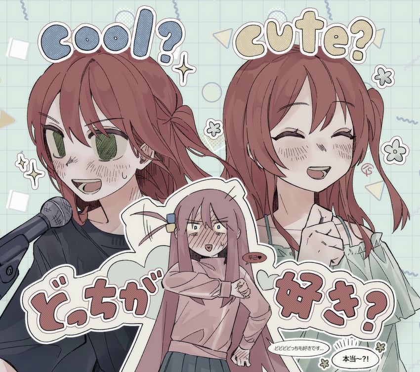 gotoh hitori and kita ikuyo (bocchi the rock!) drawn by kimiso0129