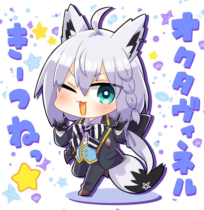 shirakami fubuki (hololive and 1 more) drawn by namu76