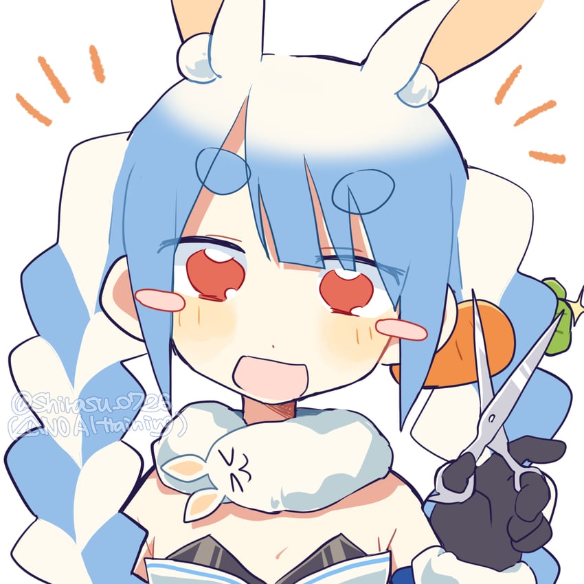 usada pekora and don-chan (hololive) drawn by nm_shirasu