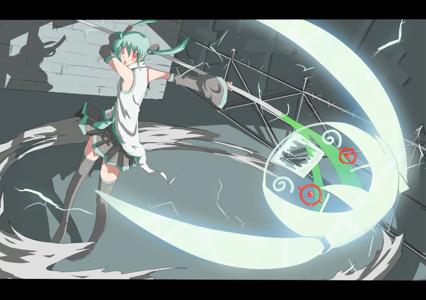 hatsune miku, maka albarn, and hachune miku (vocaloid and 1 more) drawn by kosa_k
