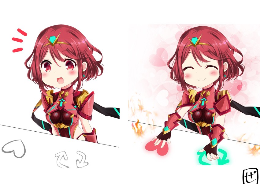 pyra (xenoblade chronicles and 2 more) drawn by zero-theme