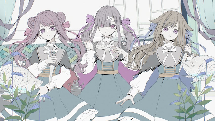 sukoya kana, tanaka hime, and suzuki hina (nijisanji and 2 more) drawn by yanagida_shiina