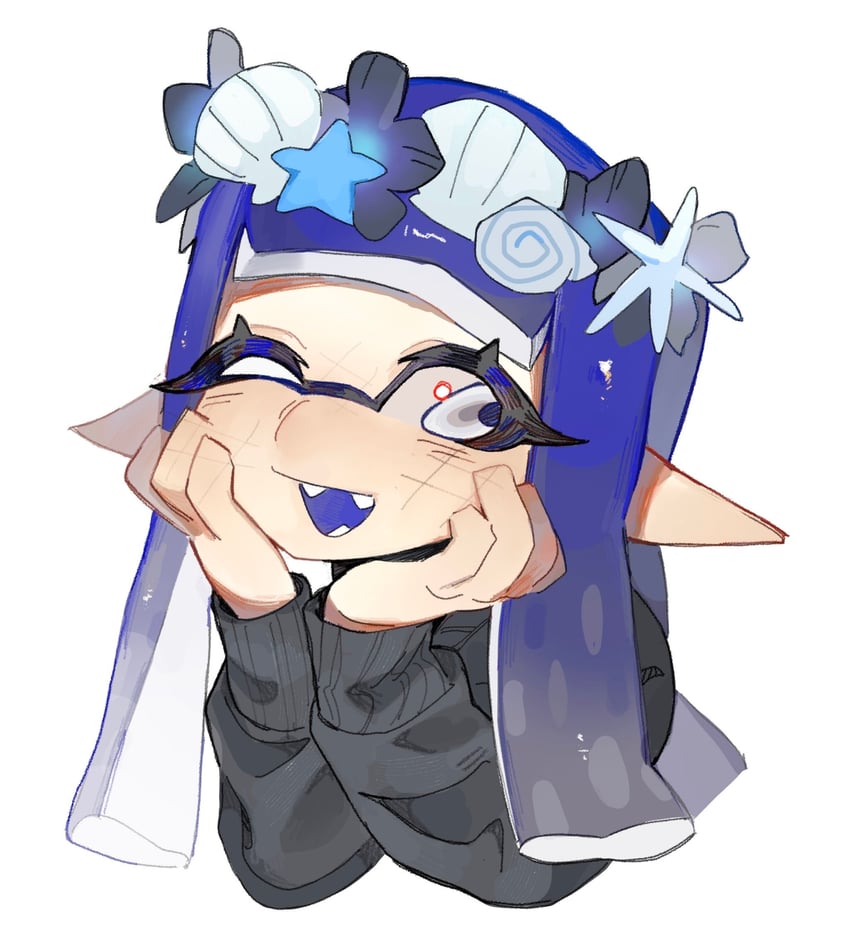 inkling player character and inkling girl (splatoon and 1 more) drawn by redbeanpie0