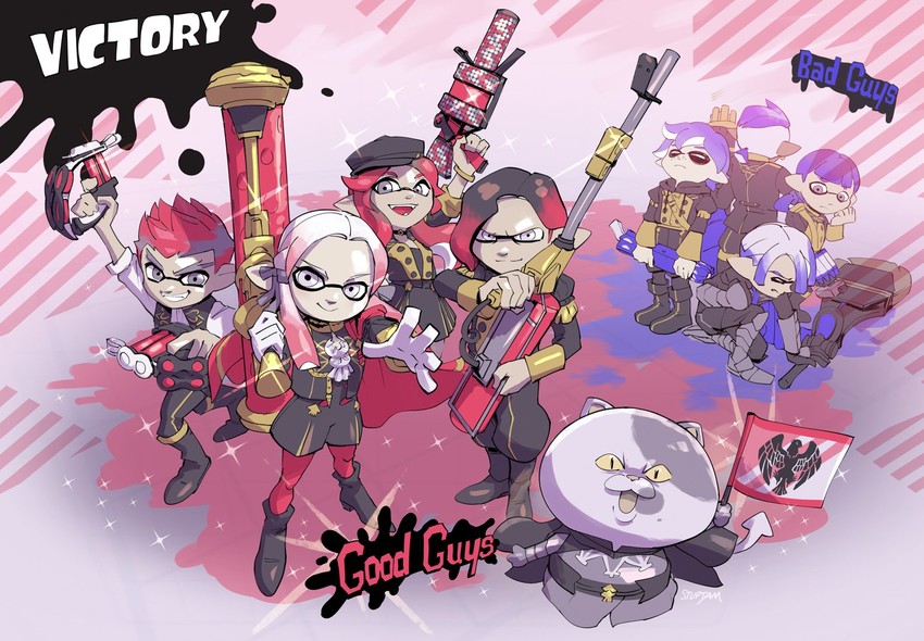 inkling player character, edelgard von hresvelg, dimitri alexandre blaiddyd, male byleth, dorothea arnault, and 5 more (fire emblem and 3 more) drawn by stup-jam