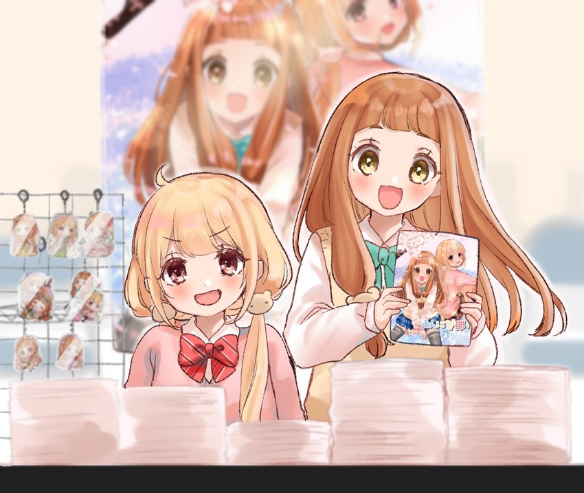 futaba anzu and ichihara nina (idolmaster and 1 more) drawn by rino_cnc
