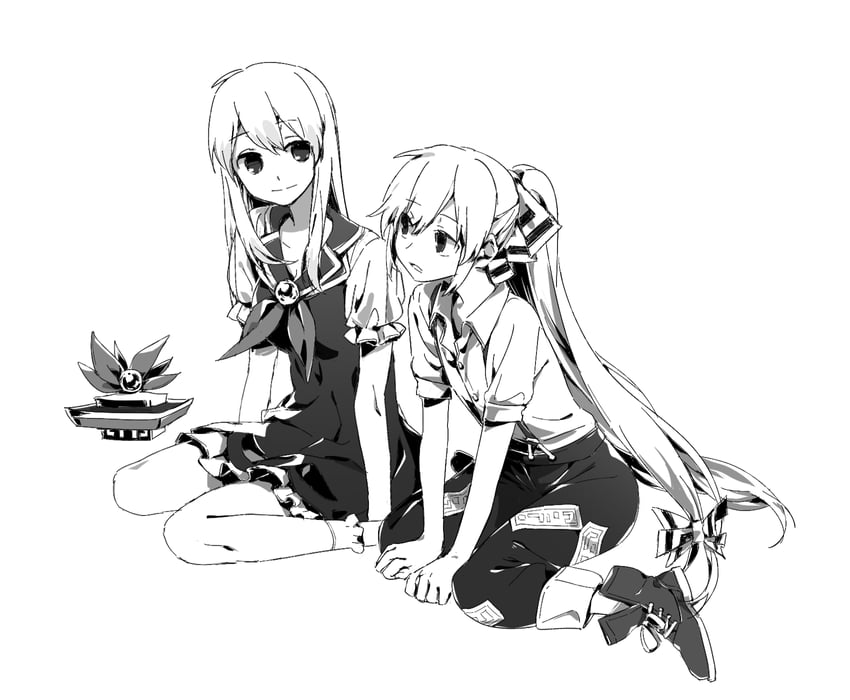 fujiwara no mokou and kamishirasawa keine (touhou) drawn by renzaoshen