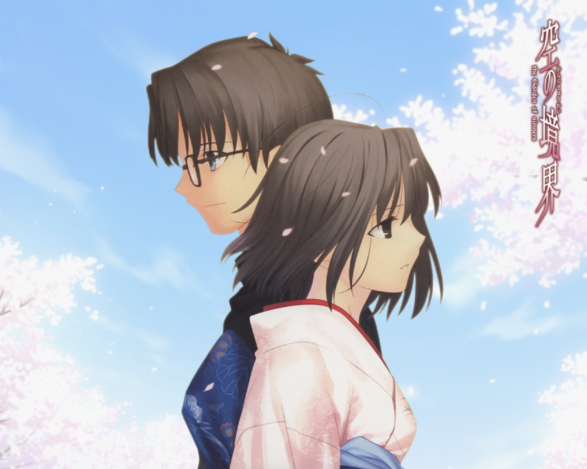 ryougi shiki, void shiki, and kokutou mikiya (kara no kyoukai) drawn by takeuchi_takashi