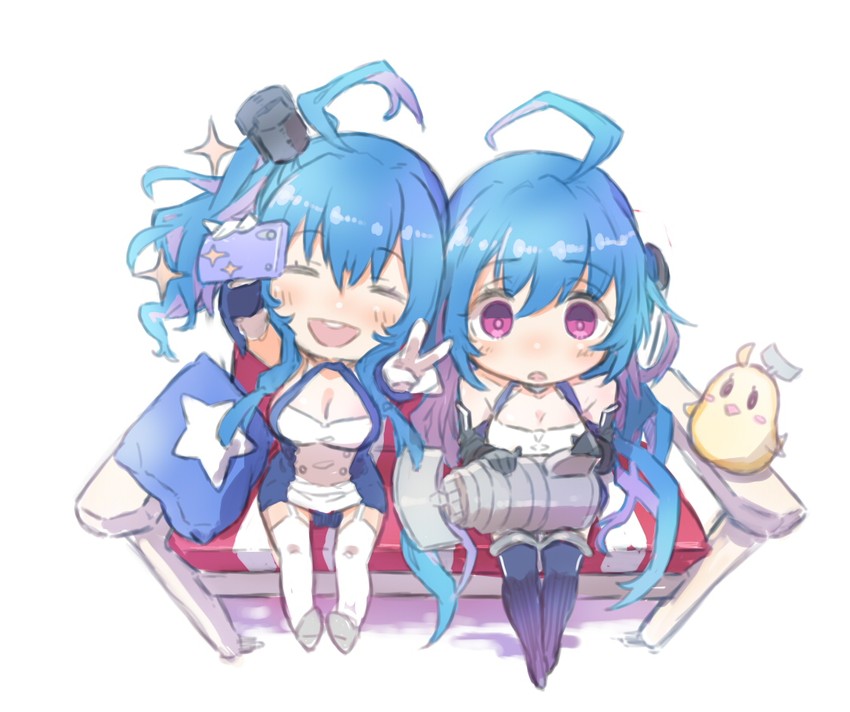 manjuu, st. louis, and helena (azur lane) drawn by nekomanma-sensei