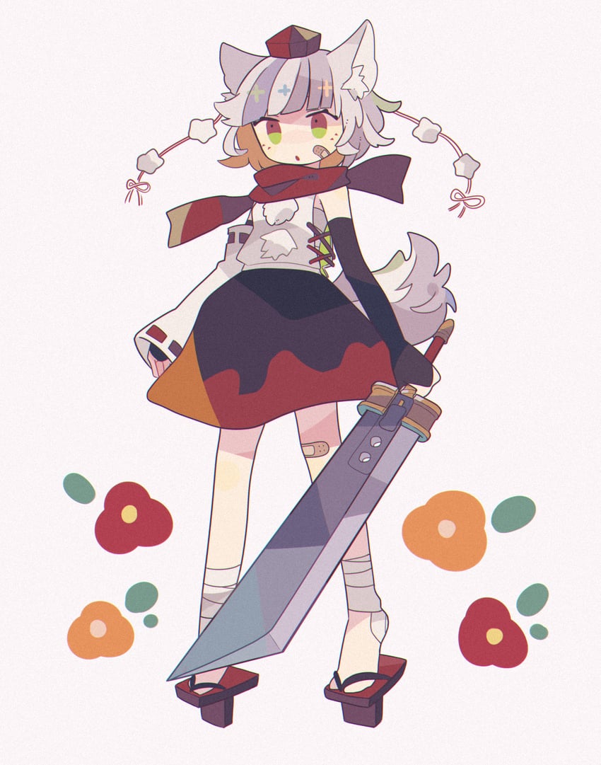 inubashiri momiji (touhou and 2 more) drawn by daizu_(melon-lemon)