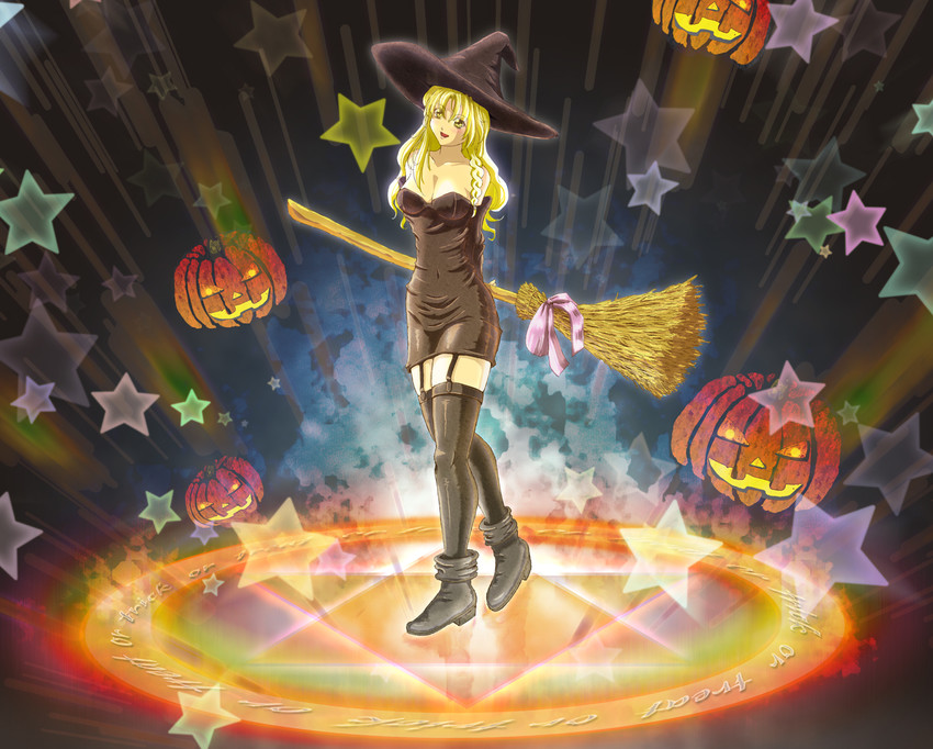 kirisame marisa and deneb rove (touhou and 1 more) drawn by haruru_(twosocks)