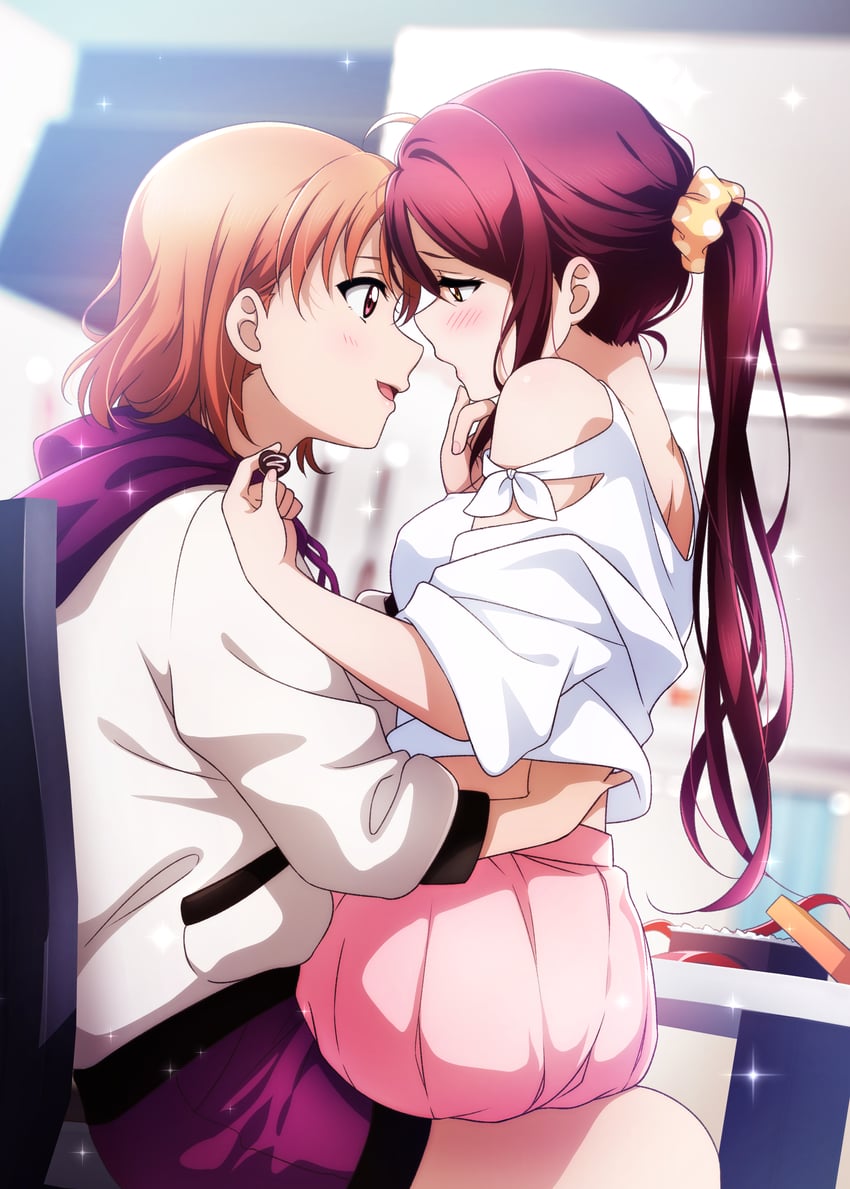 sakurauchi riko and takami chika (love live! and 1 more) drawn by kougi_hiroshi
