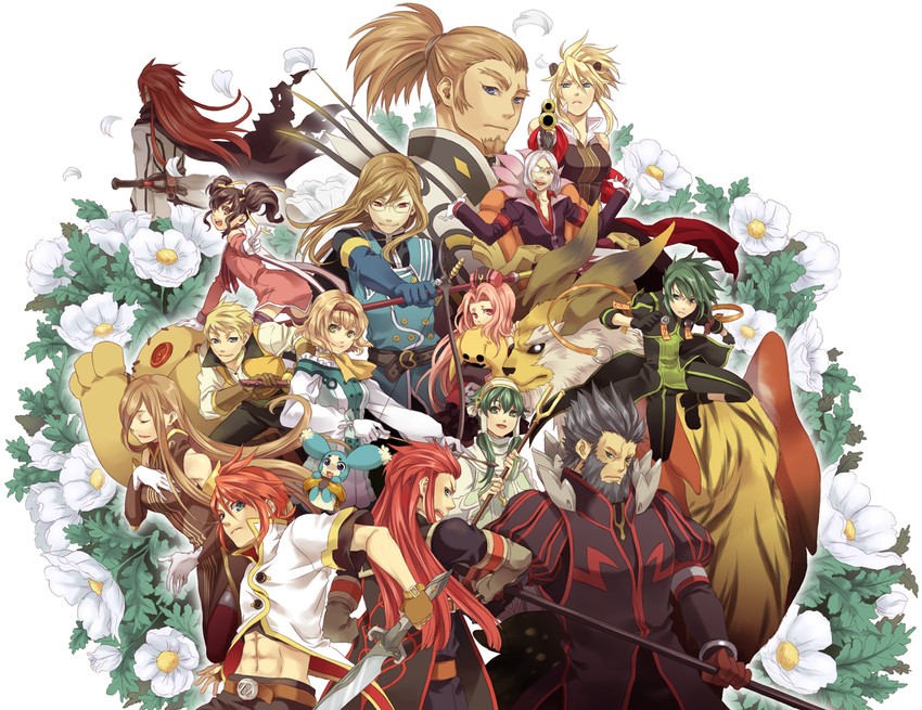 tear grants, luke fon fabre, anise tatlin, natalia luzu kimlasca lanvaldear, jade curtiss, and 11 more (tales of and 1 more) drawn by miho_(mi)