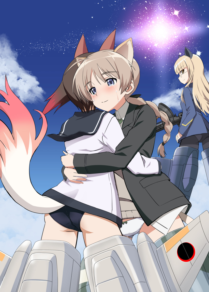 miyafuji yoshika, perrine h. clostermann, and lynette bishop (world witches series and 1 more) drawn by kaneko_(novram58)
