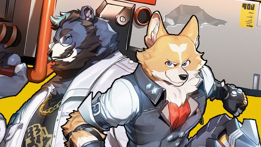 von lycaon, ben bigger, hugo, and huge (original and 2 more) drawn by hugothecorgo