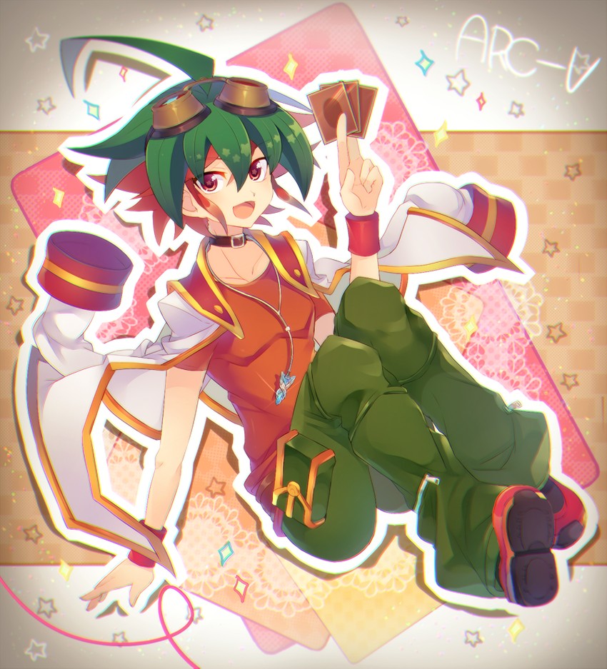 sakaki yuya (yu-gi-oh! and 1 more) drawn by rento_(rukeai)
