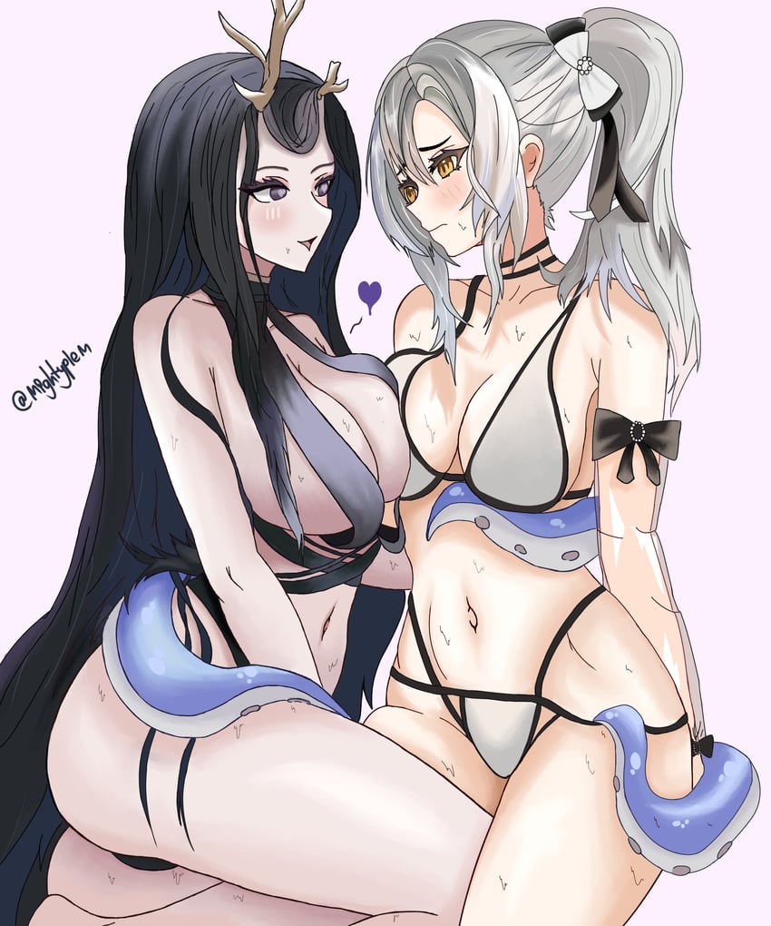 drake and golden hind (azur lane) drawn by mightyplem