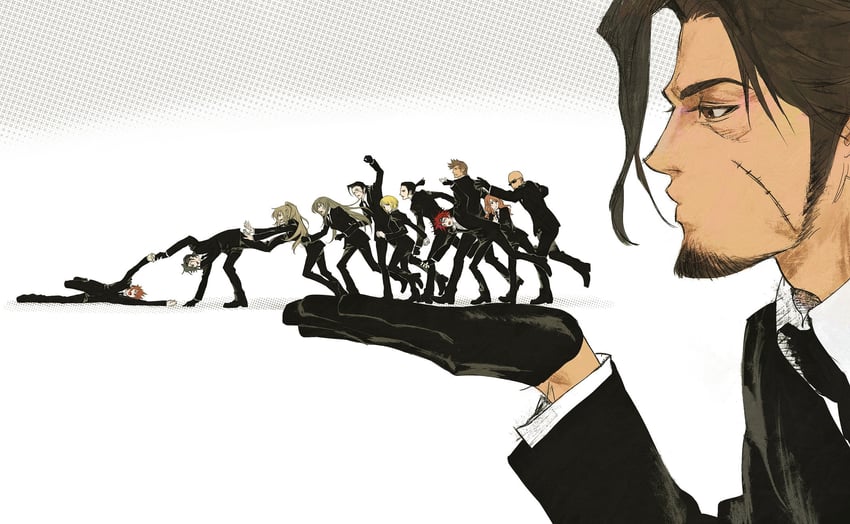 reno, tseng, rude, cissnei, rod, and 6 more (final fantasy and 2 more) drawn by quxiaochong