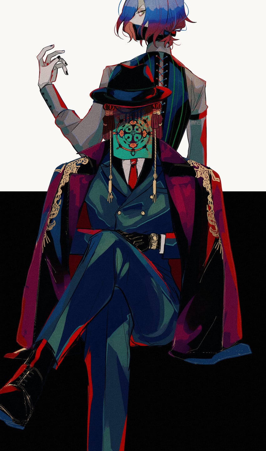 caster and tsuchimikado yasuhiro (fate and 1 more) drawn by u_5ham0