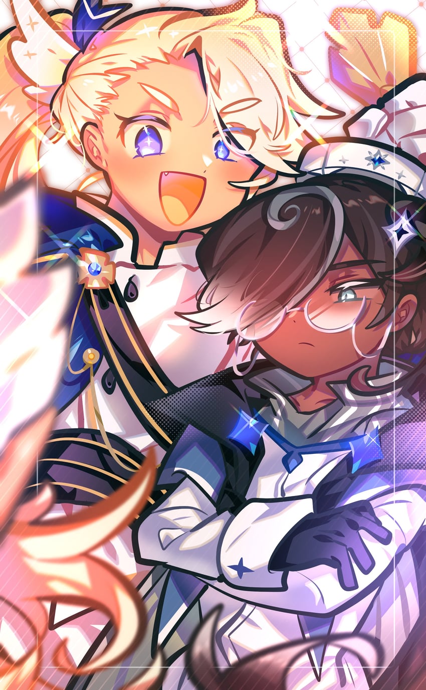 espresso cookie and madeleine cookie (cookie run and 1 more) drawn by omoyu_(nakyu715)