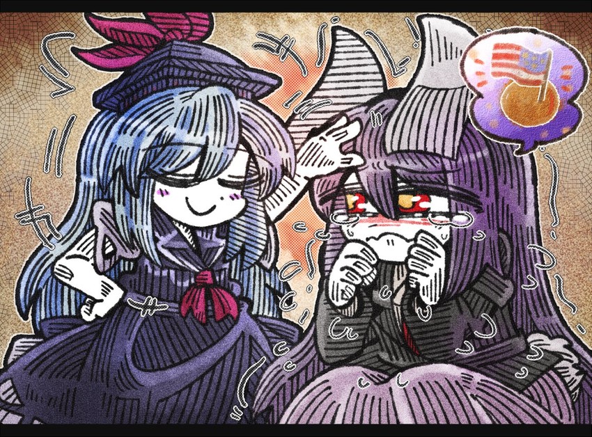 reisen udongein inaba and kamishirasawa keine (touhou) drawn by suenari_(peace)