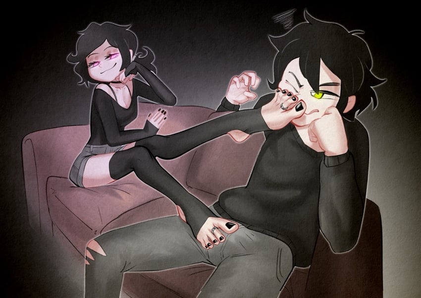 ashley graves and andrew graves (the coffin of andy and leyley) drawn by xu53r