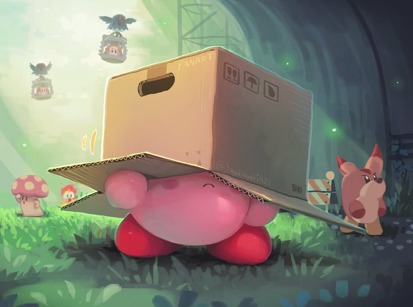 kirby, waddle dee, awoofy, cappy, clocker, and 1 more (kirby) drawn by suyasuyabi