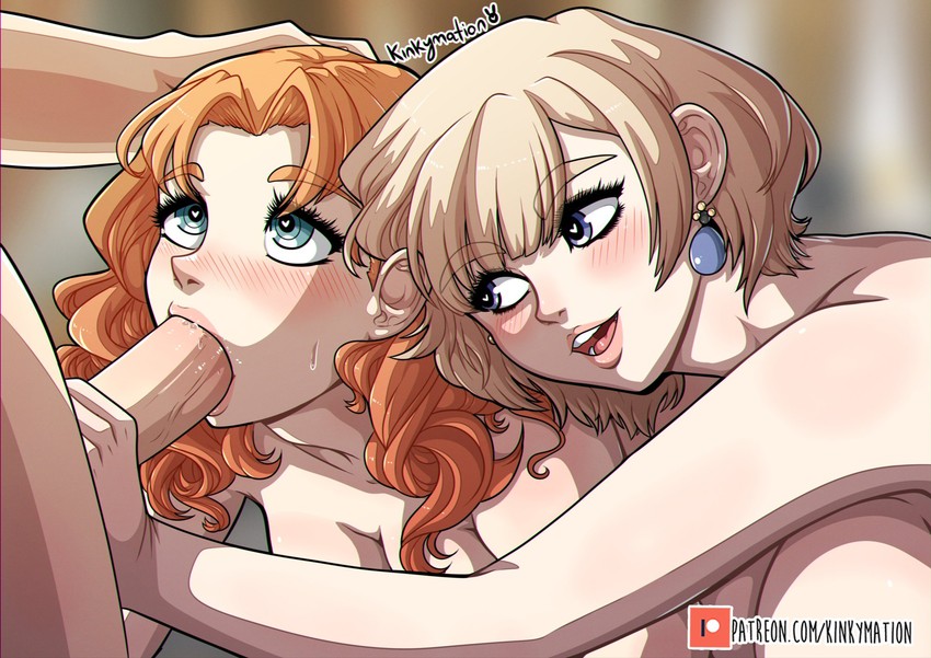 male byleth, mercedes von martritz, and annette fantine dominic (fire emblem and 1 more) drawn by kinkymation