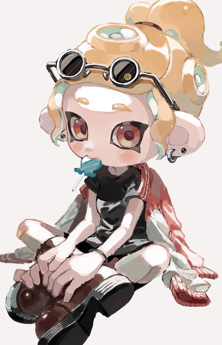 octoling player character and octoling girl (splatoon) drawn by myon_rio