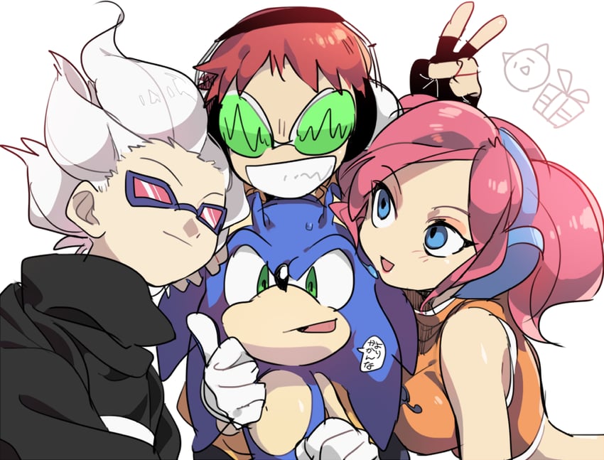 sonic the hedgehog, ulala, beat, and purge (sonic and 3 more) drawn by home_(houmei)