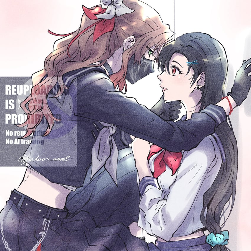 tifa lockhart and aerith gainsborough (final fantasy and 2 more) drawn by warori_anne