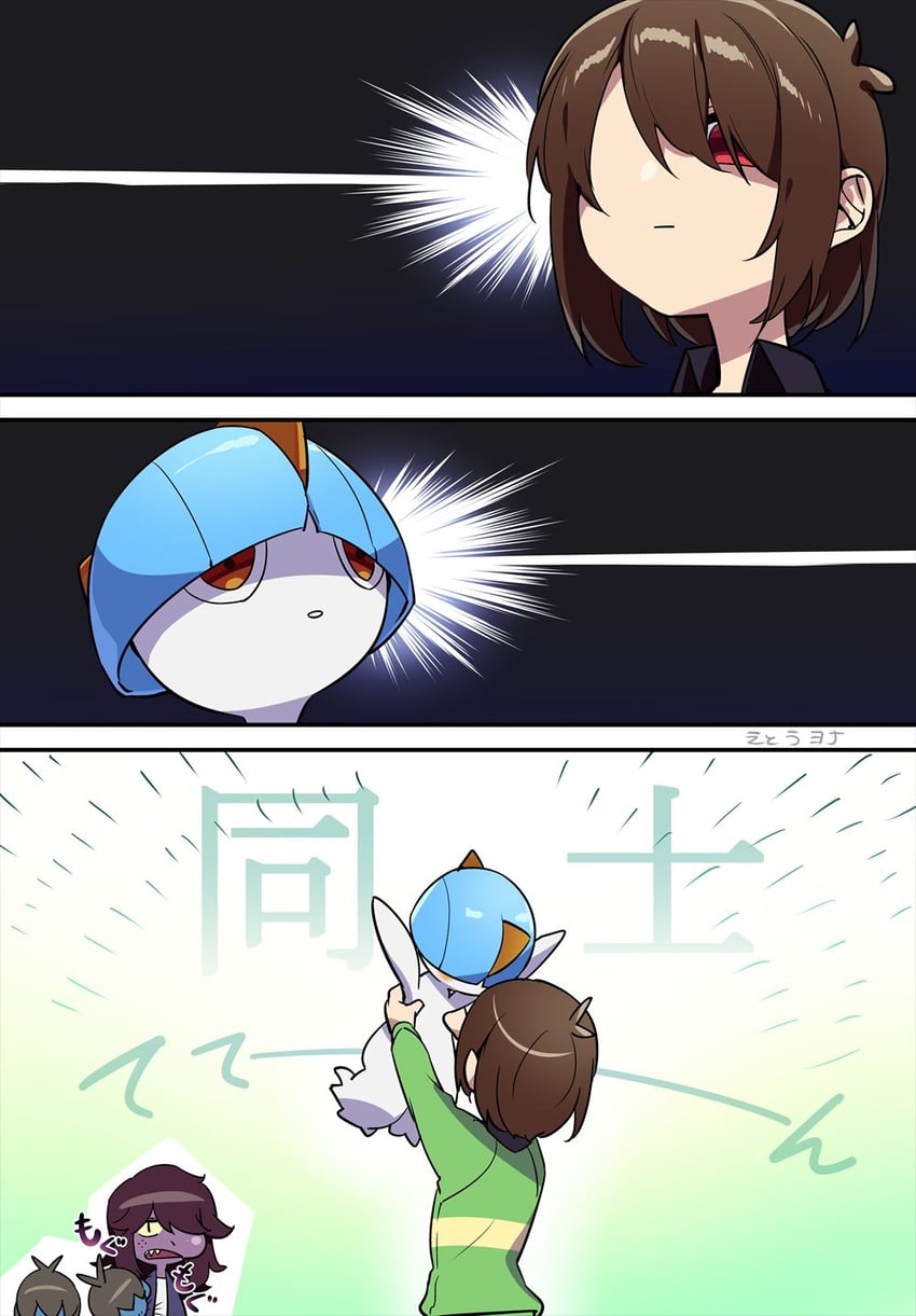 kris, ralts, susie, and zweilous (pokemon and 1 more) drawn by hp_nokoketaetouyona