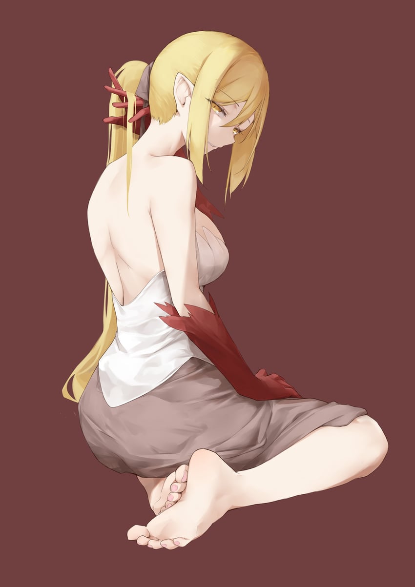 oshino shinobu and kiss-shot acerola-orion heart-under-blade (monogatari and 1 more) drawn by oshino_yeye
