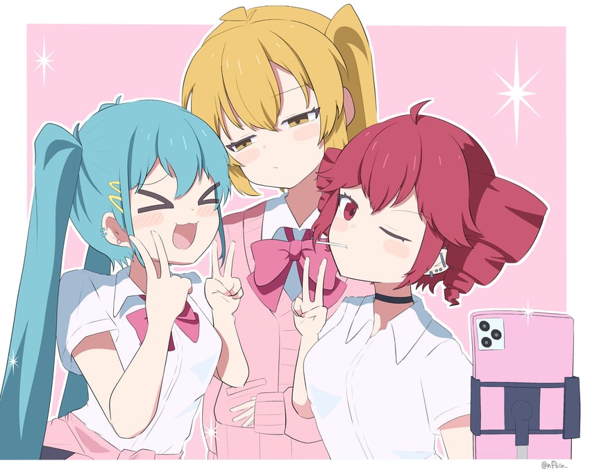 hatsune miku, kasane teto, and akita neru (vocaloid and 3 more) drawn by masakamea