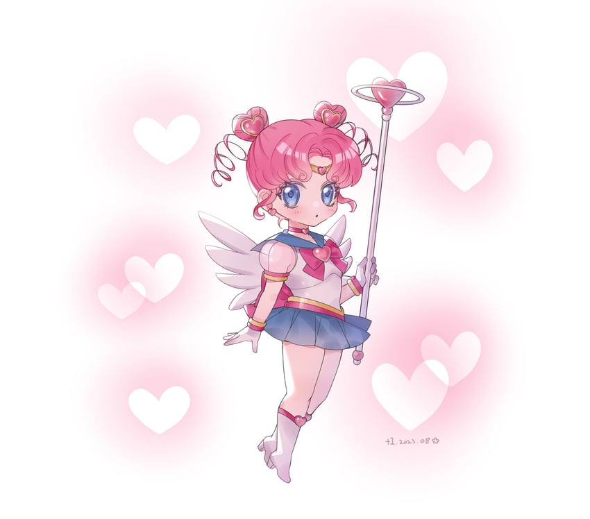 chibi chibi and sailor chibi chibi (bishoujo senshi sailor moon and 1 more) drawn by +1_(yakusoku0722)