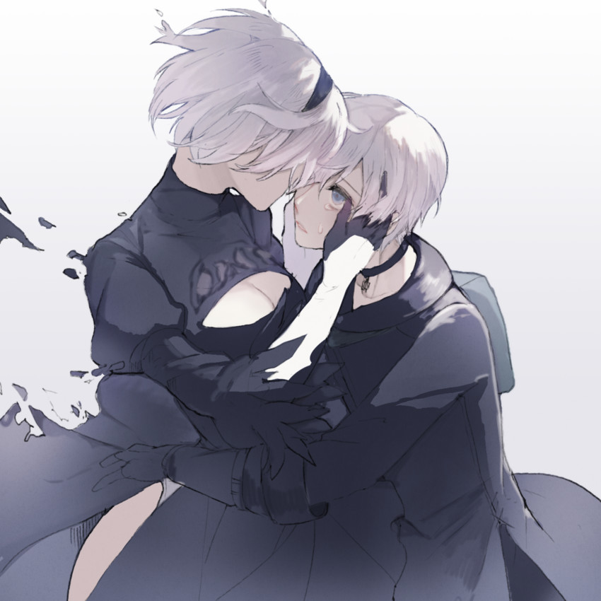 2b and 9s (nier and 1 more) drawn by nahonanaho