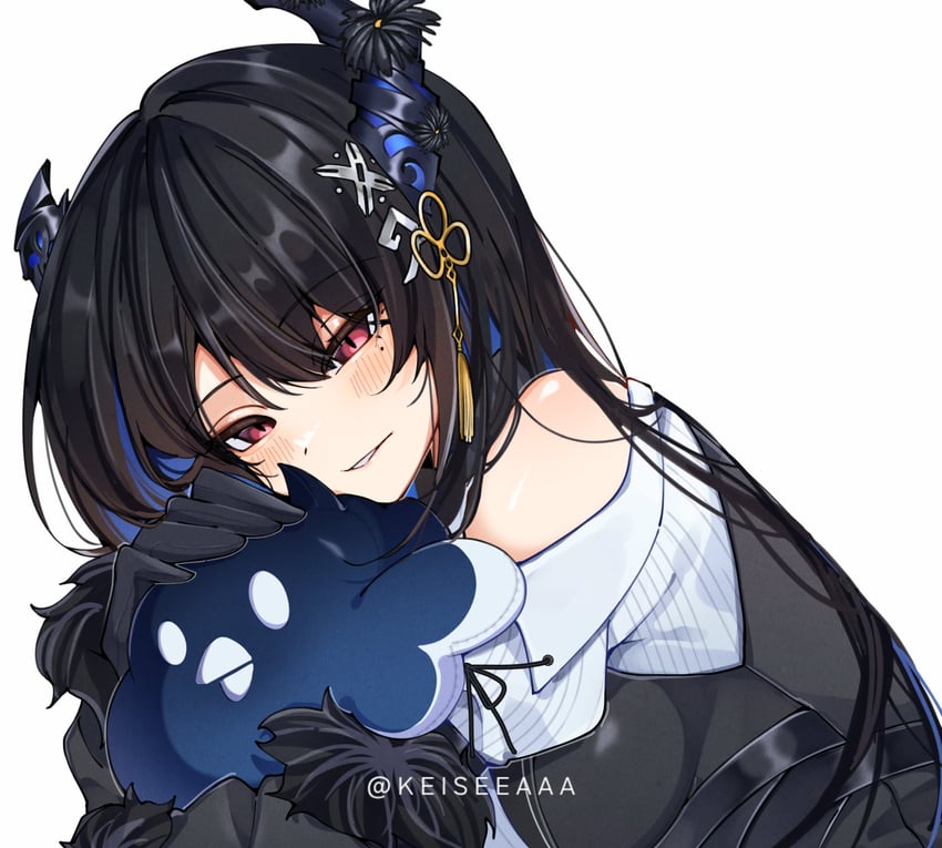nerissa ravencroft and jailbird (hololive and 1 more) drawn by keisea