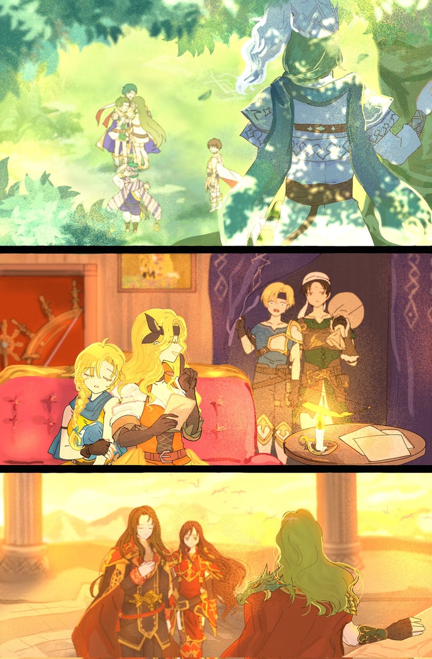 brigid, leif, patty, erinys, altena, and 7 more (fire emblem and 2 more) drawn by sasaki_(dkenpisss)