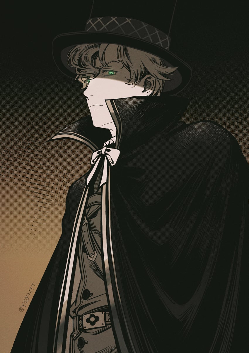 herlock sholmes (ace attorney and 1 more) drawn by kaze_(yznyttdgs)