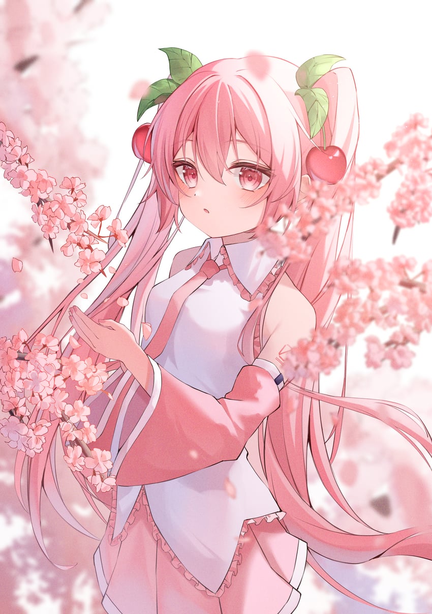 hatsune miku and sakura miku (vocaloid) drawn by ryaru_ryaru