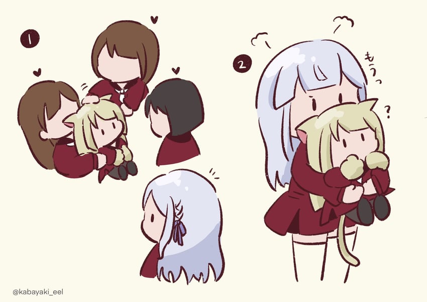 kon kanaho and miyagawa takane (assault lily) drawn by kabayaki_(kabayaki_eel)