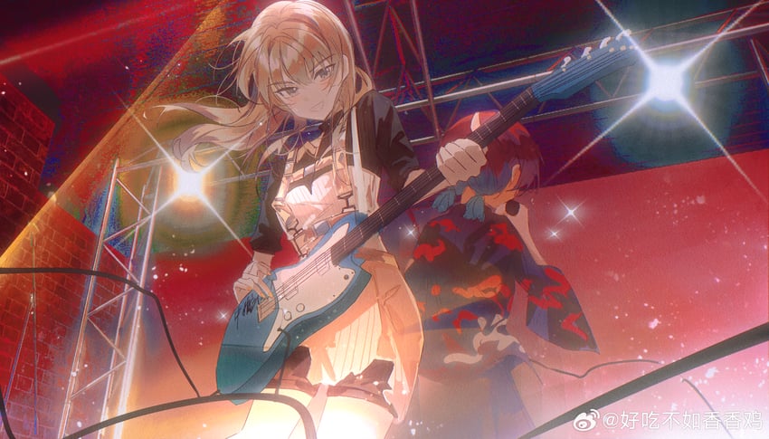 iseri nina and kawaragi momoka (girls band cry) drawn by axleaki
