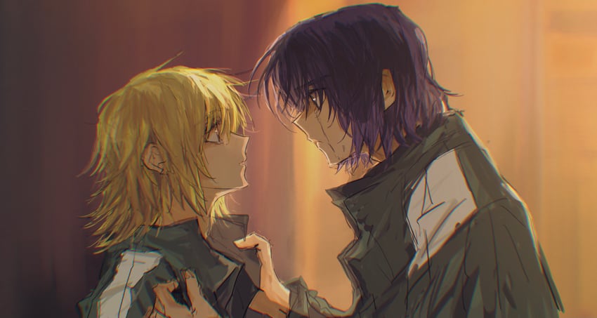 cagalli yula athha and athrun zala (gundam and 2 more) drawn by she_(morianosu)