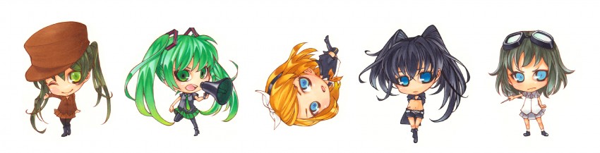 hatsune miku, kagamine rin, and gumi (vocaloid and 5 more) drawn by kusunki
