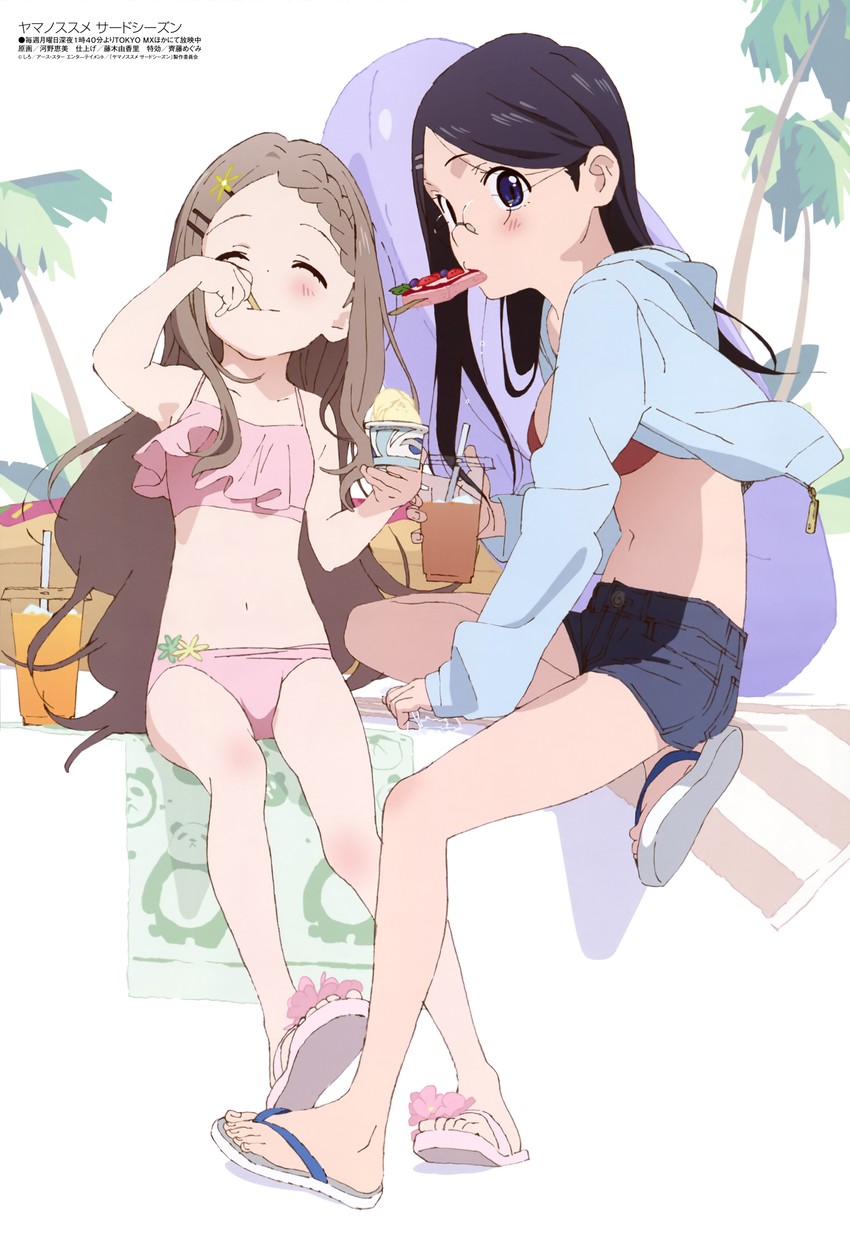 aoba kokona and saitou kaede (megami magazine and 1 more) drawn by kouno_megumi