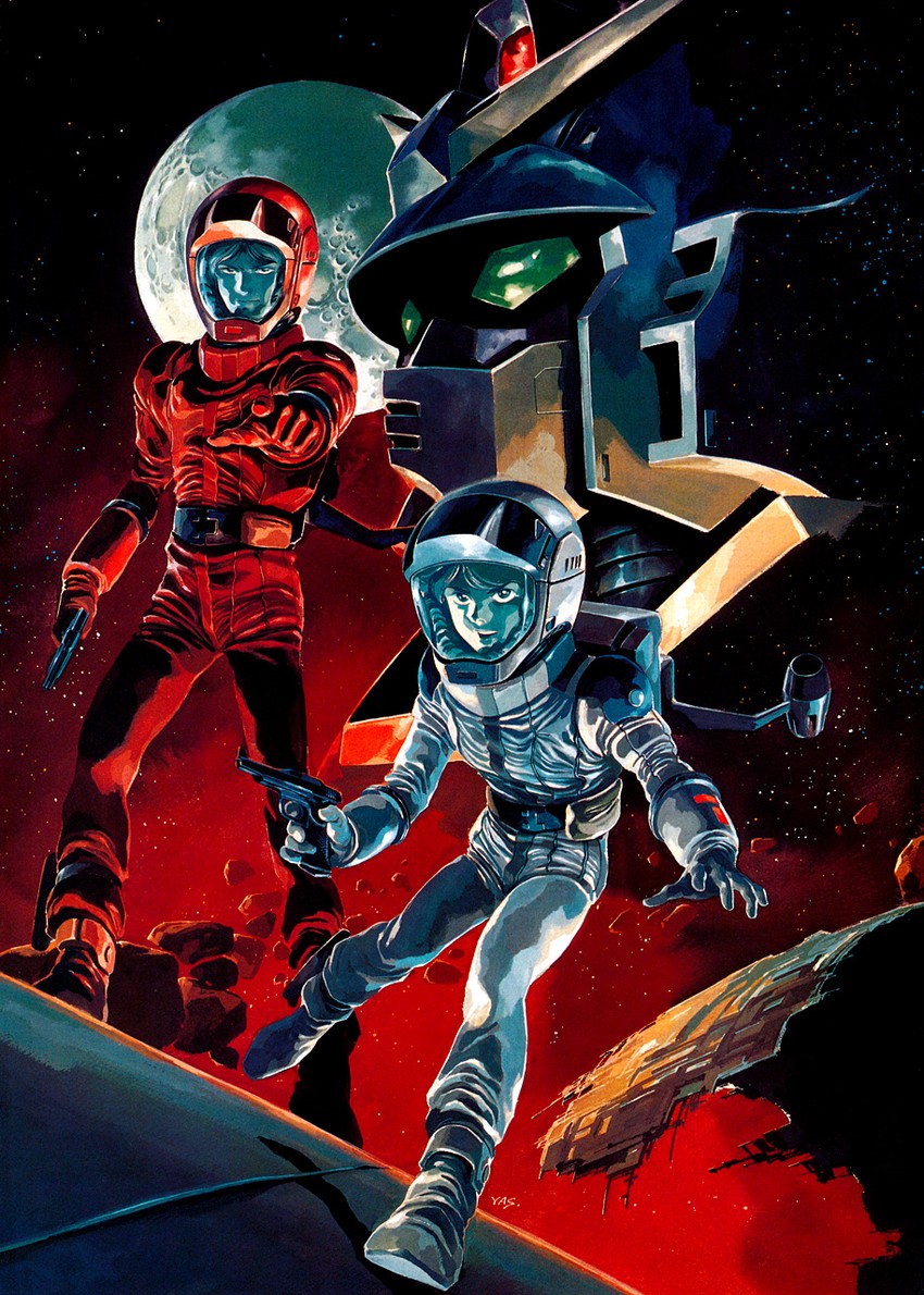 char aznable, kamille bidan, quattro bajeena, and gundam mk ii (gundam and 1 more) drawn by yasuhiko_yoshikazu