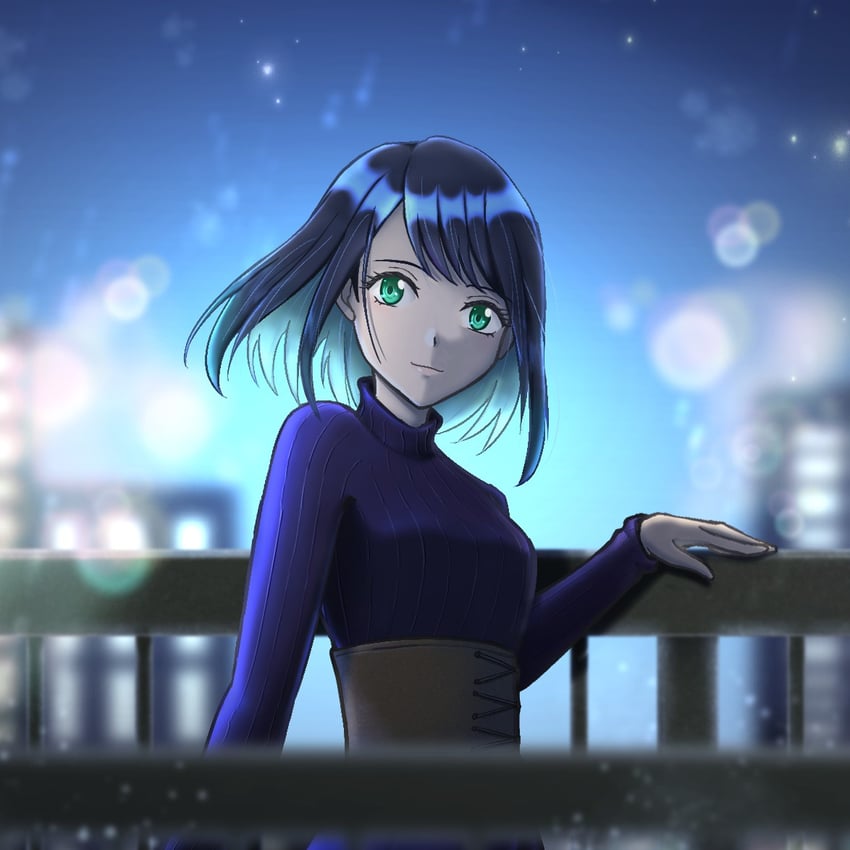 kurokawa akane (original and 1 more) drawn by ju1ywhite