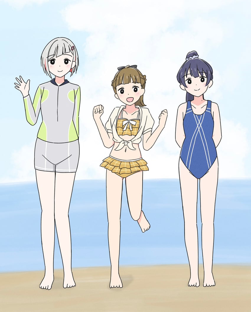 murano sayaka, yugiri tsuzuri, and kachimachi kosuzu (love live! and 1 more) drawn by tottsan
