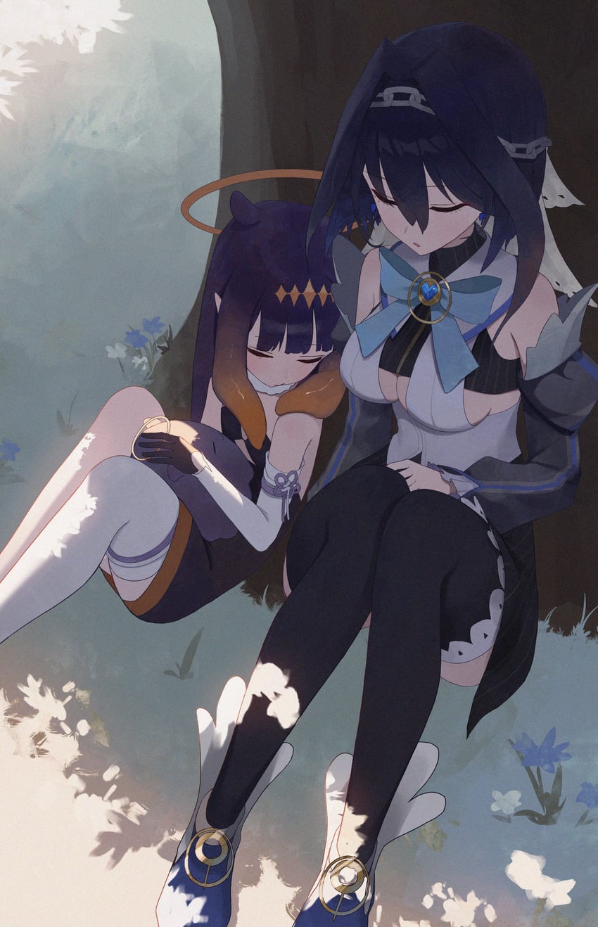 ninomae ina'nis, ouro kronii, and takodachi (hololive and 1 more) drawn by seuhu