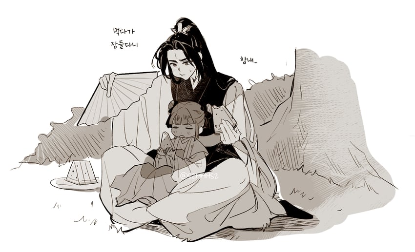 shi qingxuan and shi wudu (tianguan cifu) drawn by hum_(s2mhms2)